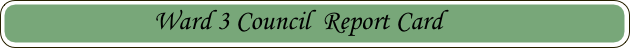 Ward 3 Council  Report Card